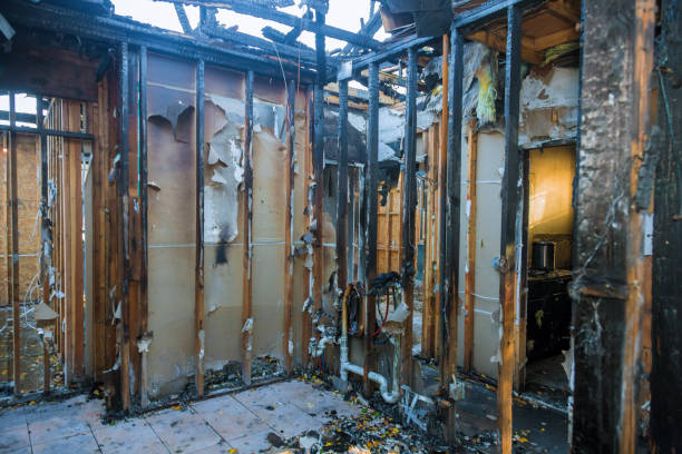 Professional Fire Damage Removal technician working in Central Square, NY